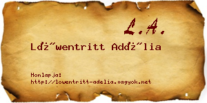 Löwentritt Adélia névjegykártya